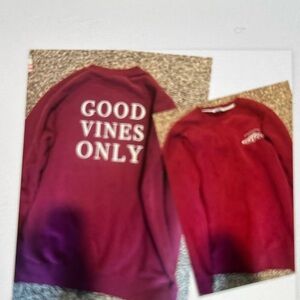 Kenny Flowers Burgandy Sweatshirt Sz M Good Vines Only Sold Out